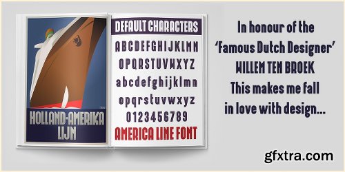 America Line Font