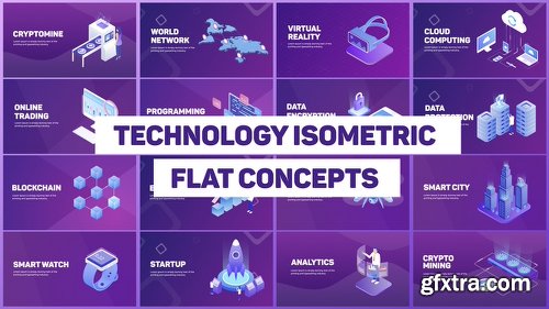 Videohive Technology Isometric Concepts 22413322