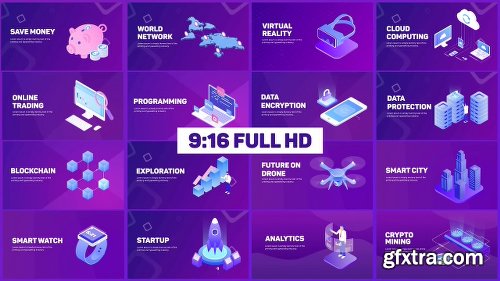 Videohive Technology Isometric Concepts 22413322