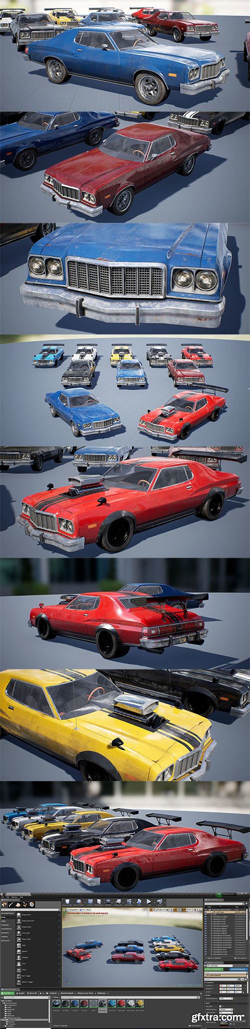 Cubebrush - Classic Muscle Car Vehicle Pack UE4