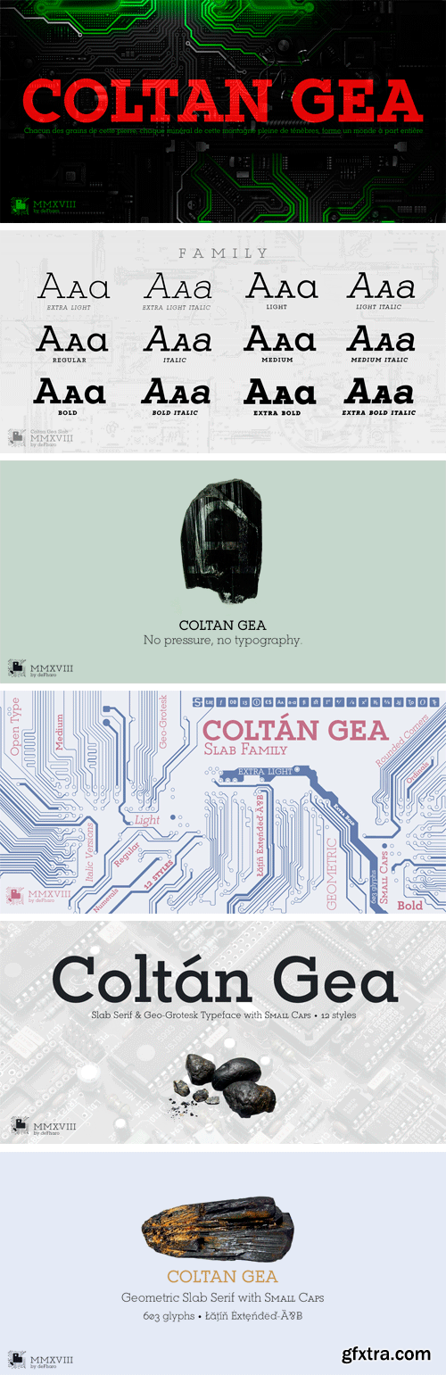 Coltan Gea Slab Font Family