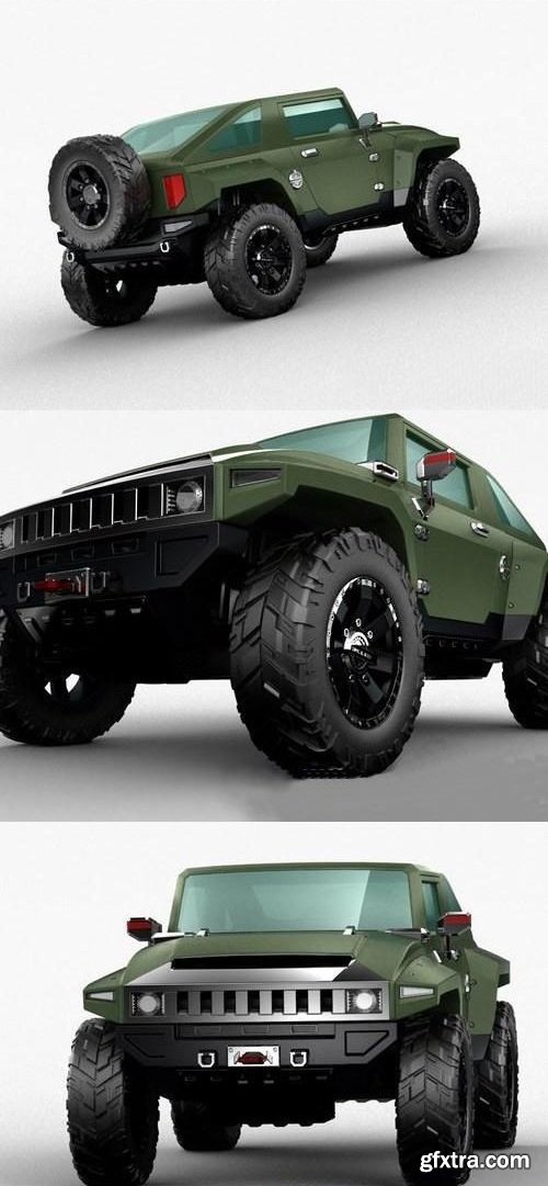 Hummer HX 3D Model