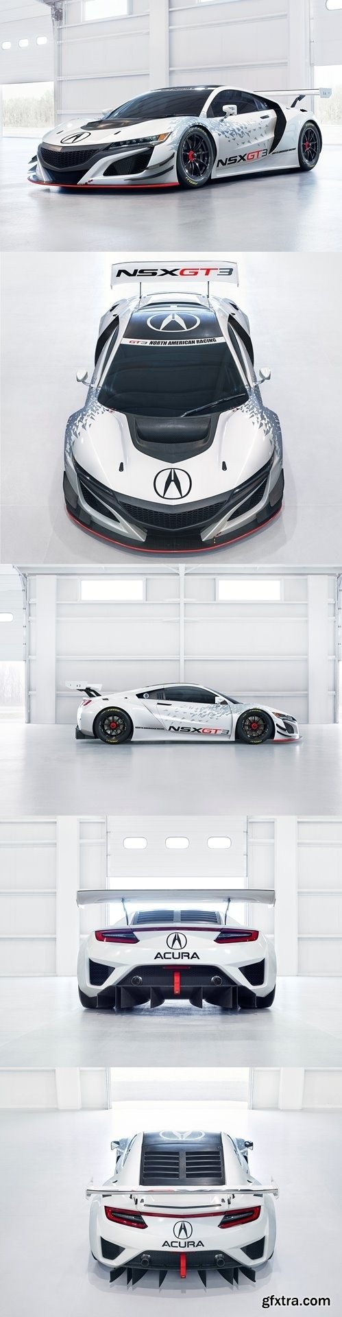 Acura NSX GT3 Race Car 2019 3D Model