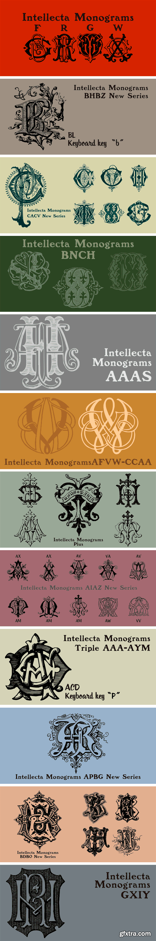 Intellecta Monograms Font Family