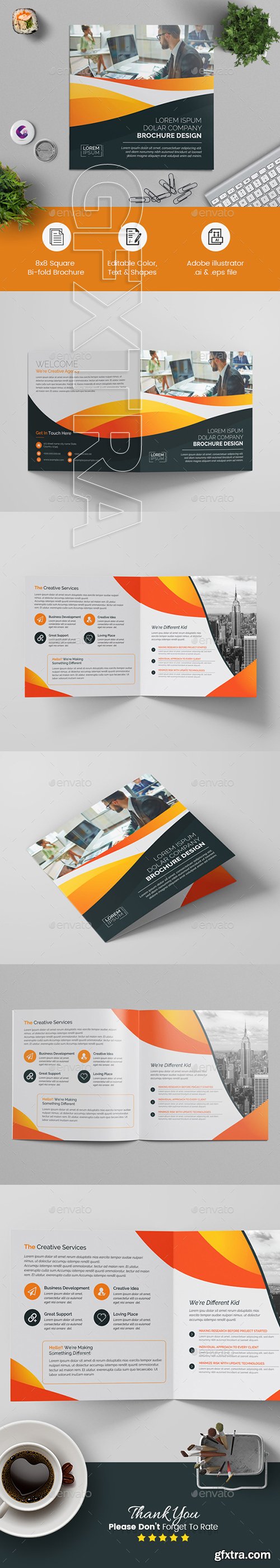 GraphicRiver - Square Bi-fold Brochure 22653929