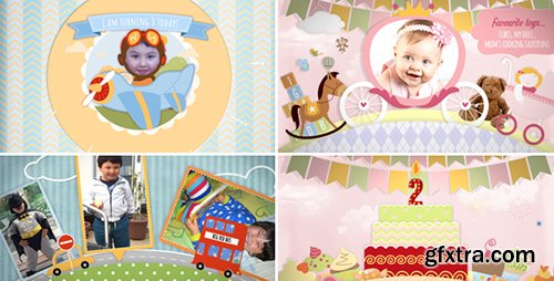 Videohive Children Memory Album And Birthday Invitation 11356837