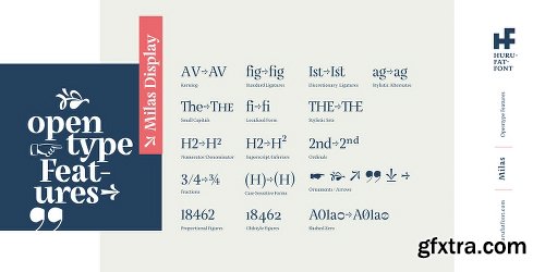 Milas Font Family - 20 Fonts