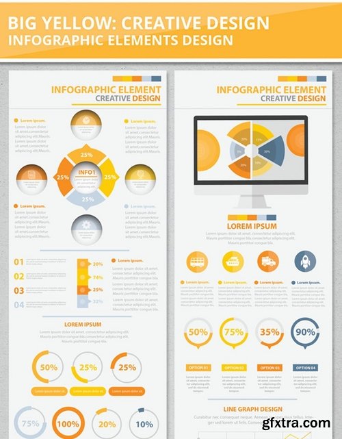 Yellow Info Graphic Elements Design