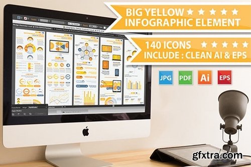 Yellow Info Graphic Elements Design