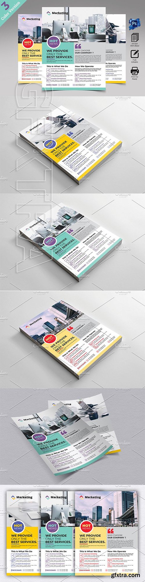 CreativeMarket - Corporate Flyer Template 2833166