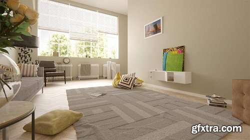 How to Create Parquet Floors and Realistic Rugs with RailClone and Forest Pack