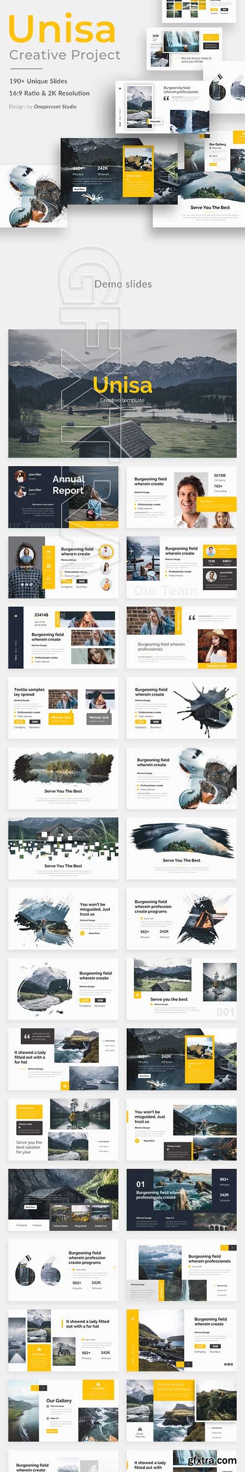 GraphicRiver - Unisa Creative Powerpoint Template 22657651