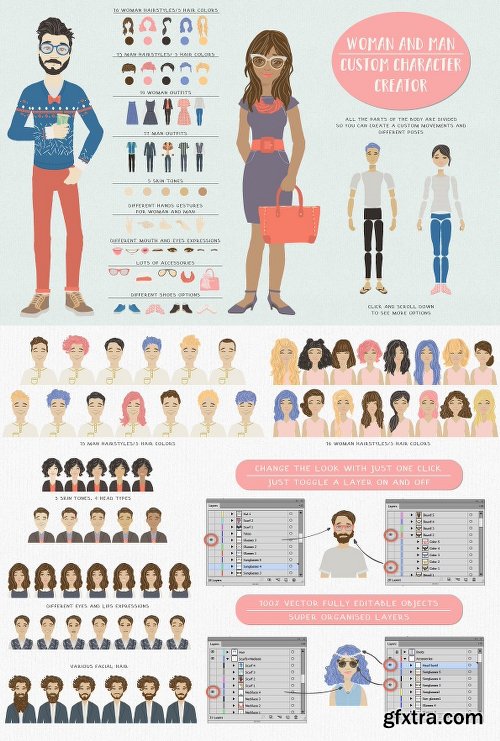 CreativeMarket Custom Characters Creation Kit 3039045