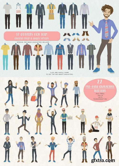 CreativeMarket Custom Characters Creation Kit 3039045