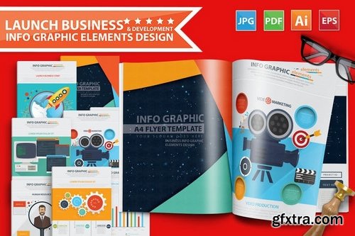 Launch Business Infographic Design 17 Pages