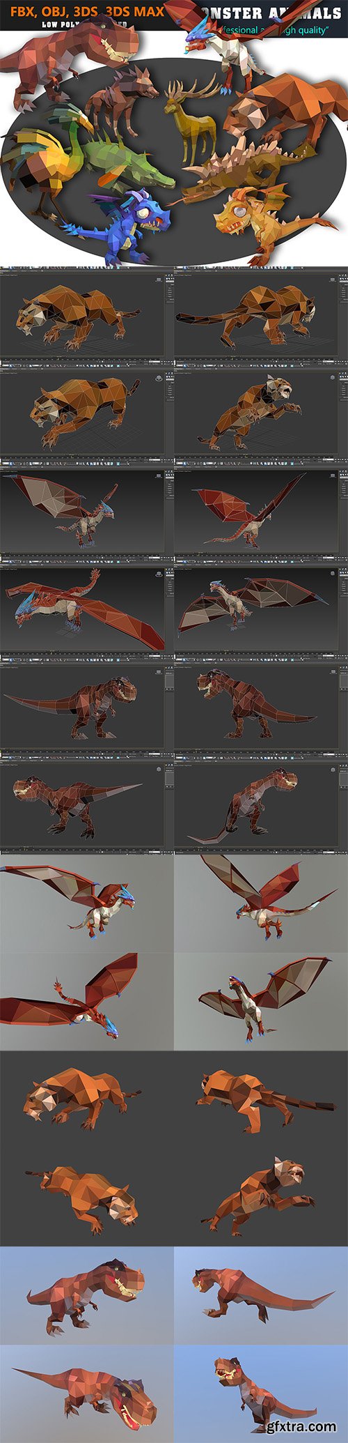 Cubebrush - Prehistoric Animal Cartoon Collection - Animated