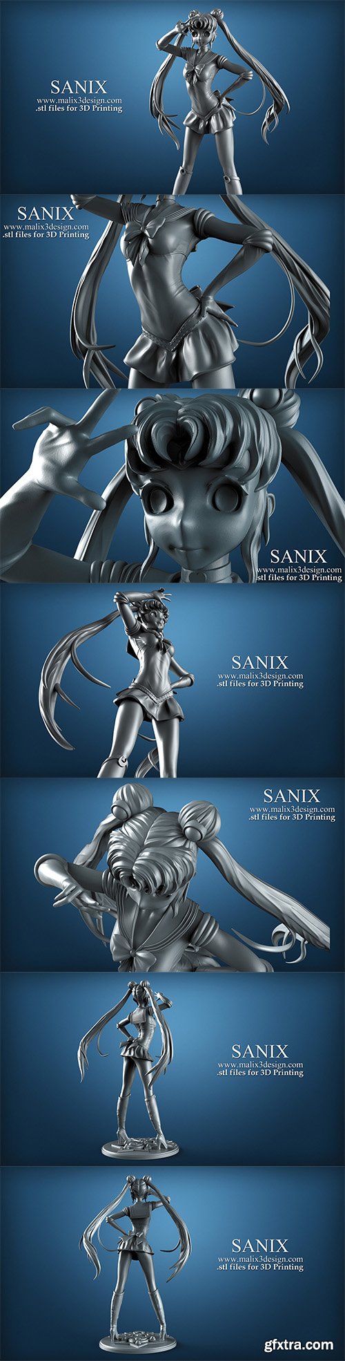 Cubebrush - Sailor Moon 3D Print Model