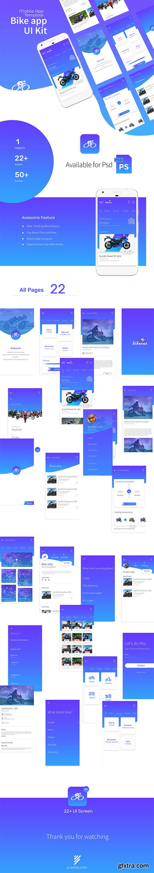 Bikers App UI Kit