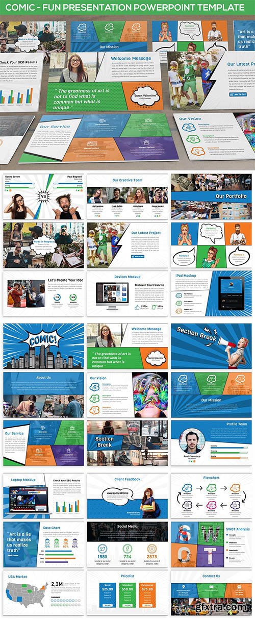 Comic - Fun Powerpoint Presentation Template