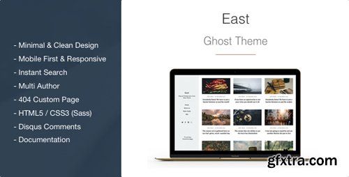 ThemeForest - East v1.2.1 - Blog and Multipurpose Clean Ghost Theme - 14714255