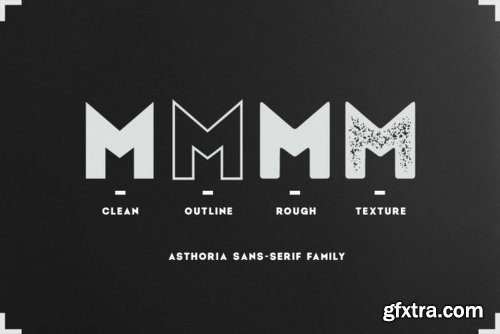 Asthoria Font Family - 4 Fonts