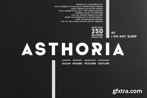 Asthoria Font Family - 4 Fonts