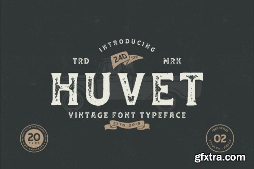 Huvet Font Family - 2 Fonts