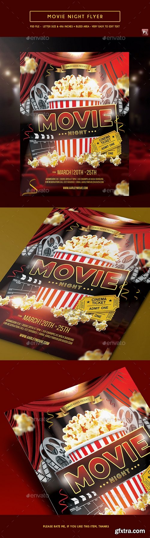 Graphicriver - Movie Night Flyer 17564046