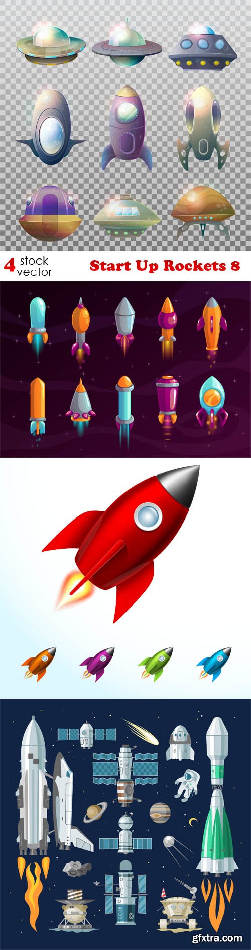 Vectors - Start Up Rockets 8