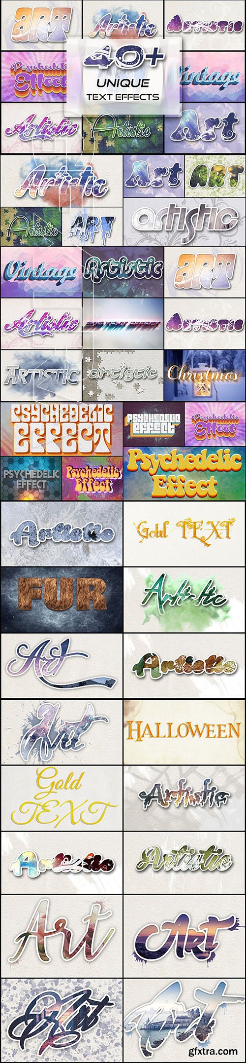 CreativeMarket - 40+ Unique Text Effects To Trendify 3062797