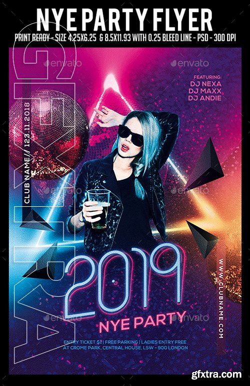 GraphicRiver - Nye Party Flyer 22658721