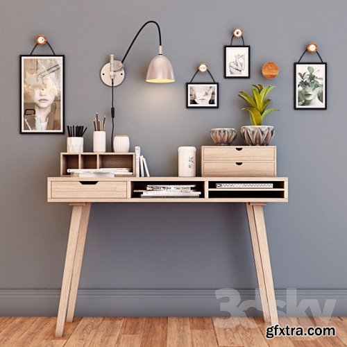 Desktop with decor