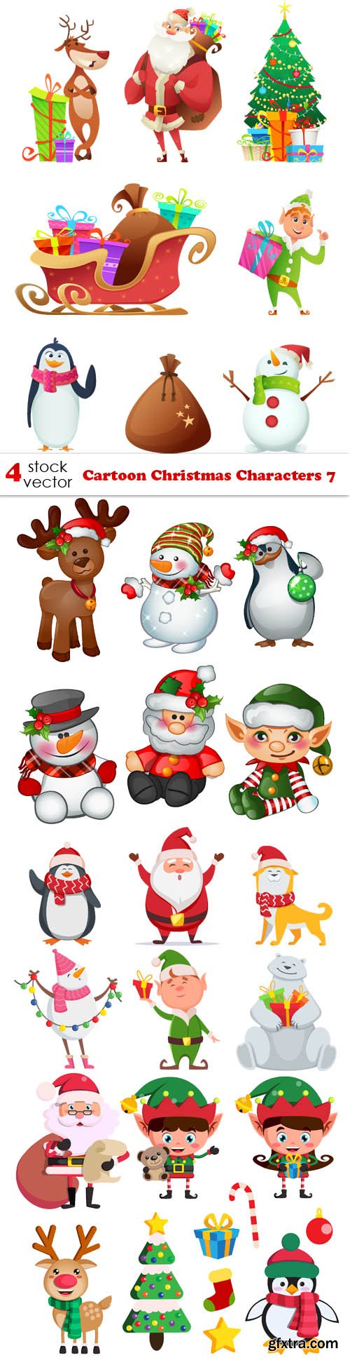 Vectors - Cartoon Christmas Characters 7