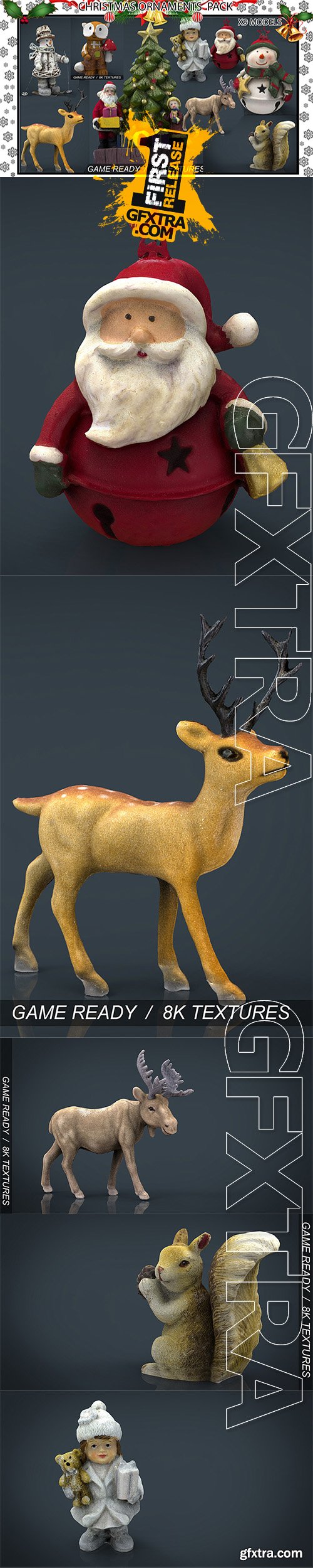 Cubebrush - Christmas Ornaments Pack