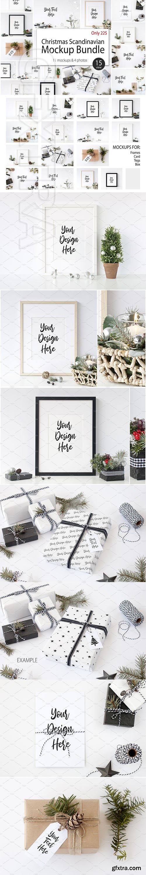 CreativeMarket - Christmas Scandinavian Mockup Bundle 3061296