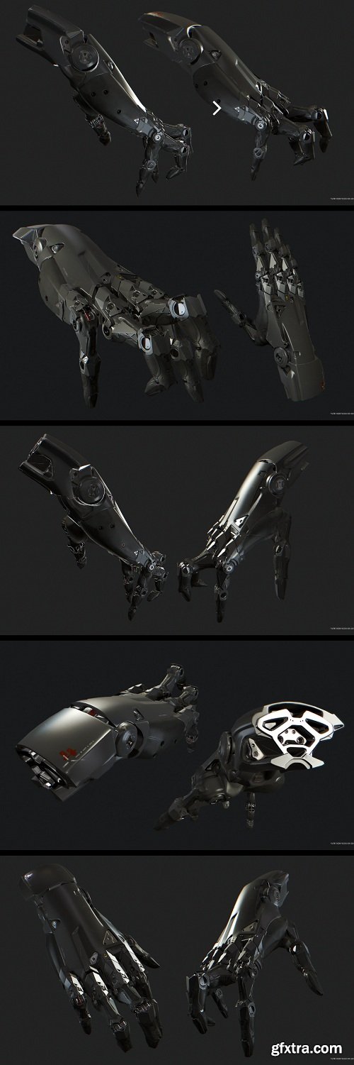 Cyber Hand 3D Model