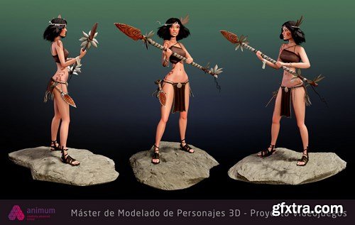 Island Warrior Girl 3D model