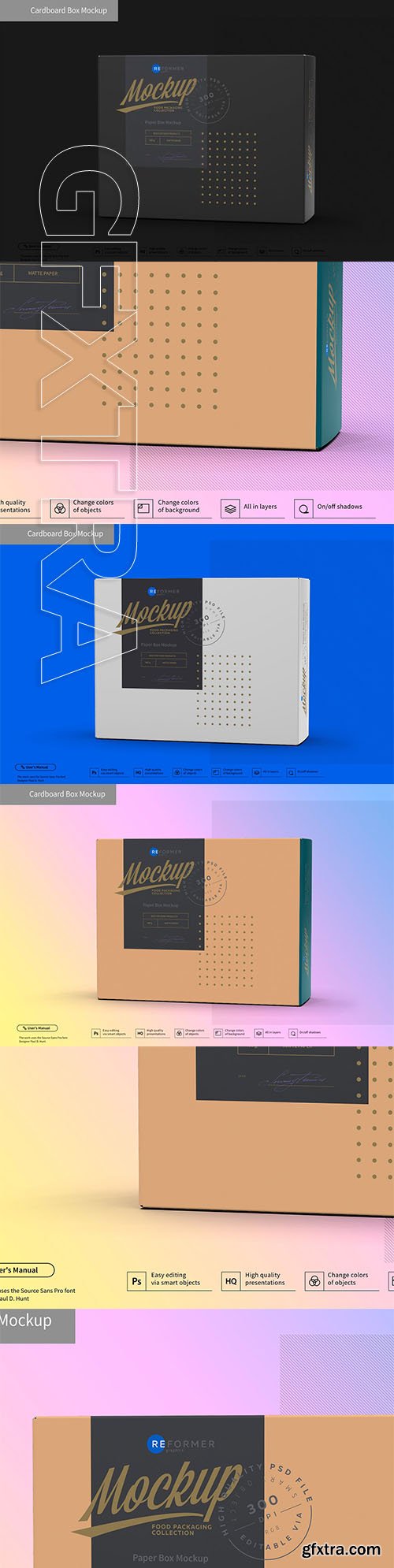 CreativeMarket - Cardboard Box Mockup 3060837