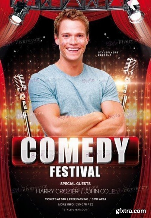 Comedy Festival PSD Flyer Template