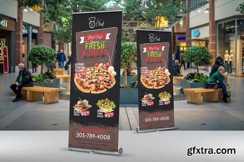 Fast Food Roll-Up Banner