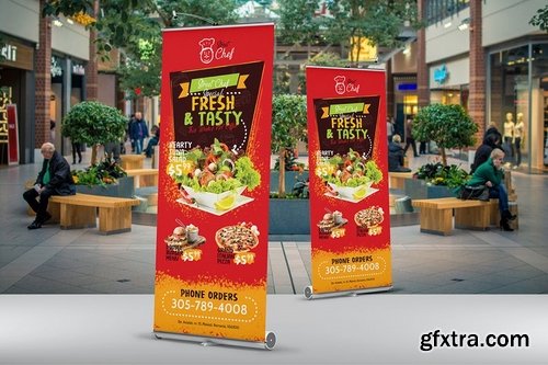 Fast Food Roll-Up Banner