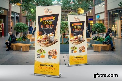 Fast Food Roll-Up Banner