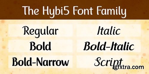 Hybi5 Font Family - 2 Fonts