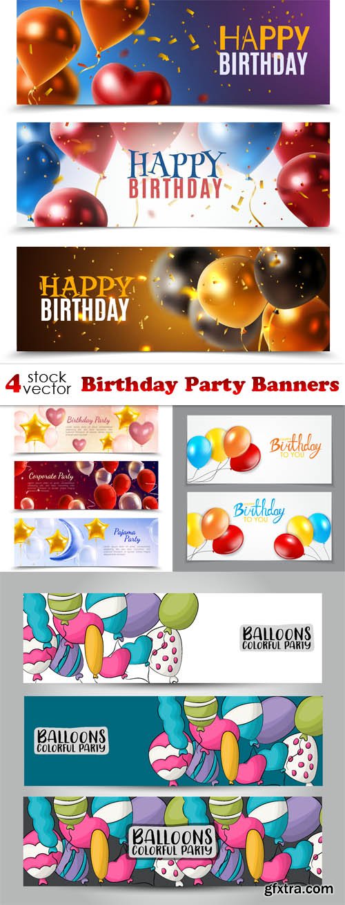 Vectors - Birthday Party Banners