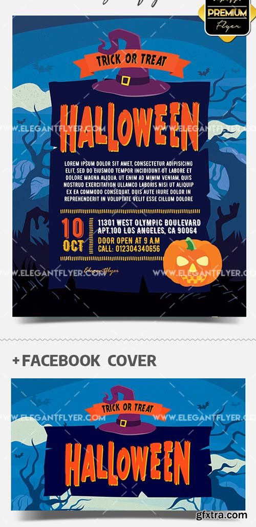 Trick or Treat V1 2018 Flyer PSD Template