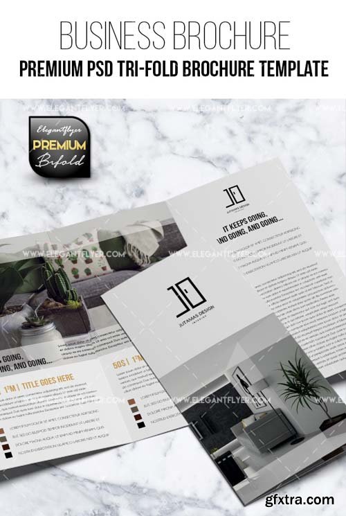 Business V50 2018 Tri-Fold Brochure PSD Template