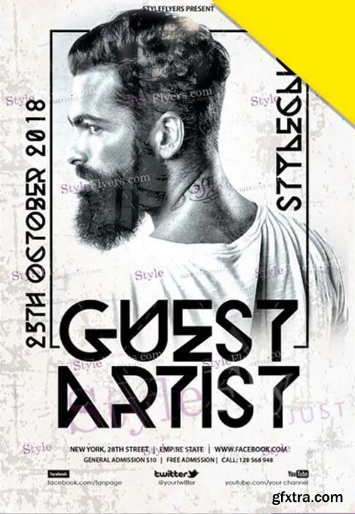 Guest Artist V41 2018 PSD Flyer Template