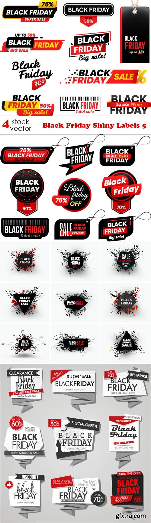 Vectors - Black Friday Shiny Labels 5