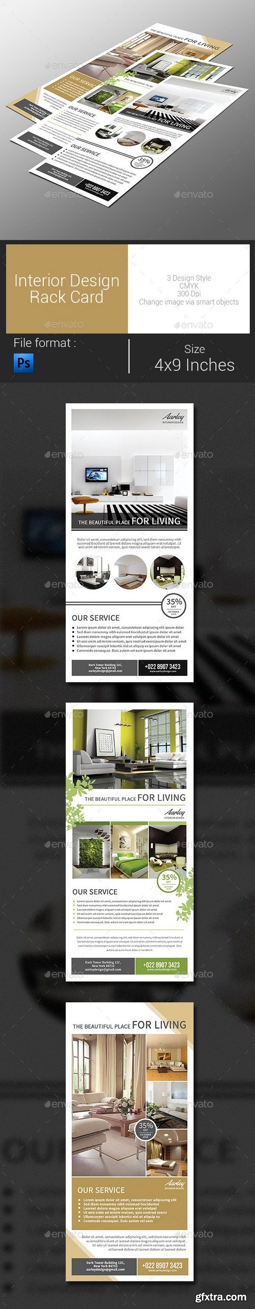 Graphicriver - Interior Design Rack Card 9098907