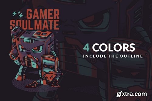 Gamer Soulmate T-Shirt Design Template